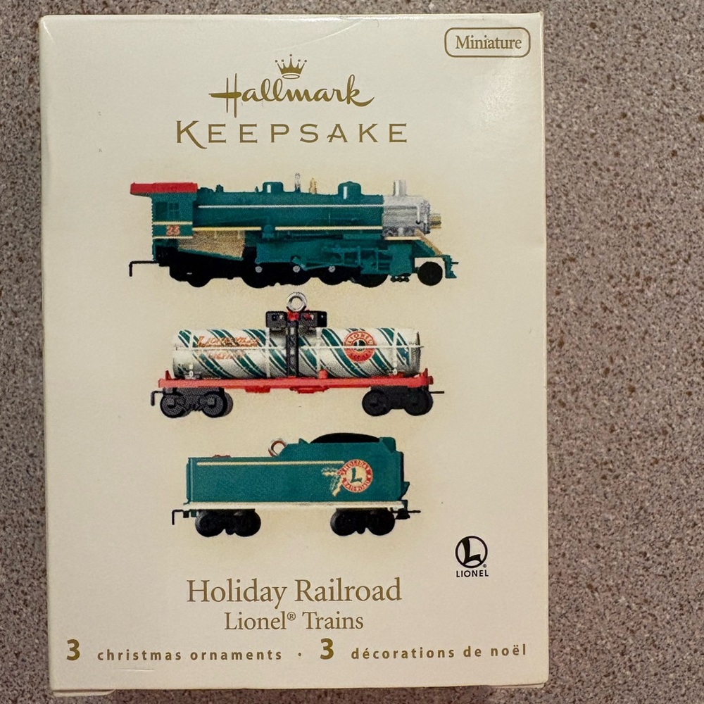 Hallmark Keepsake Miniature Train Ornaments - Holiday Railroad Lionel Trains